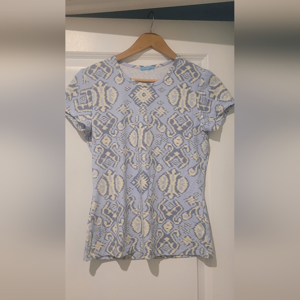 J McLaughlin Allie Cap Sleeve Catalina Cloth Tee Shirt